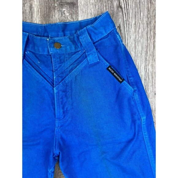 Vintage Womens Rockies Western High Rise Mom Royal Blue Denim Jeans Size 5/27 - Picture 3 of 13